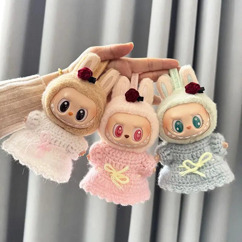 For 15-17cm keychain Labubu clothes pendant outfit Labubu sitting party hook dress handmade Dolls Accessories