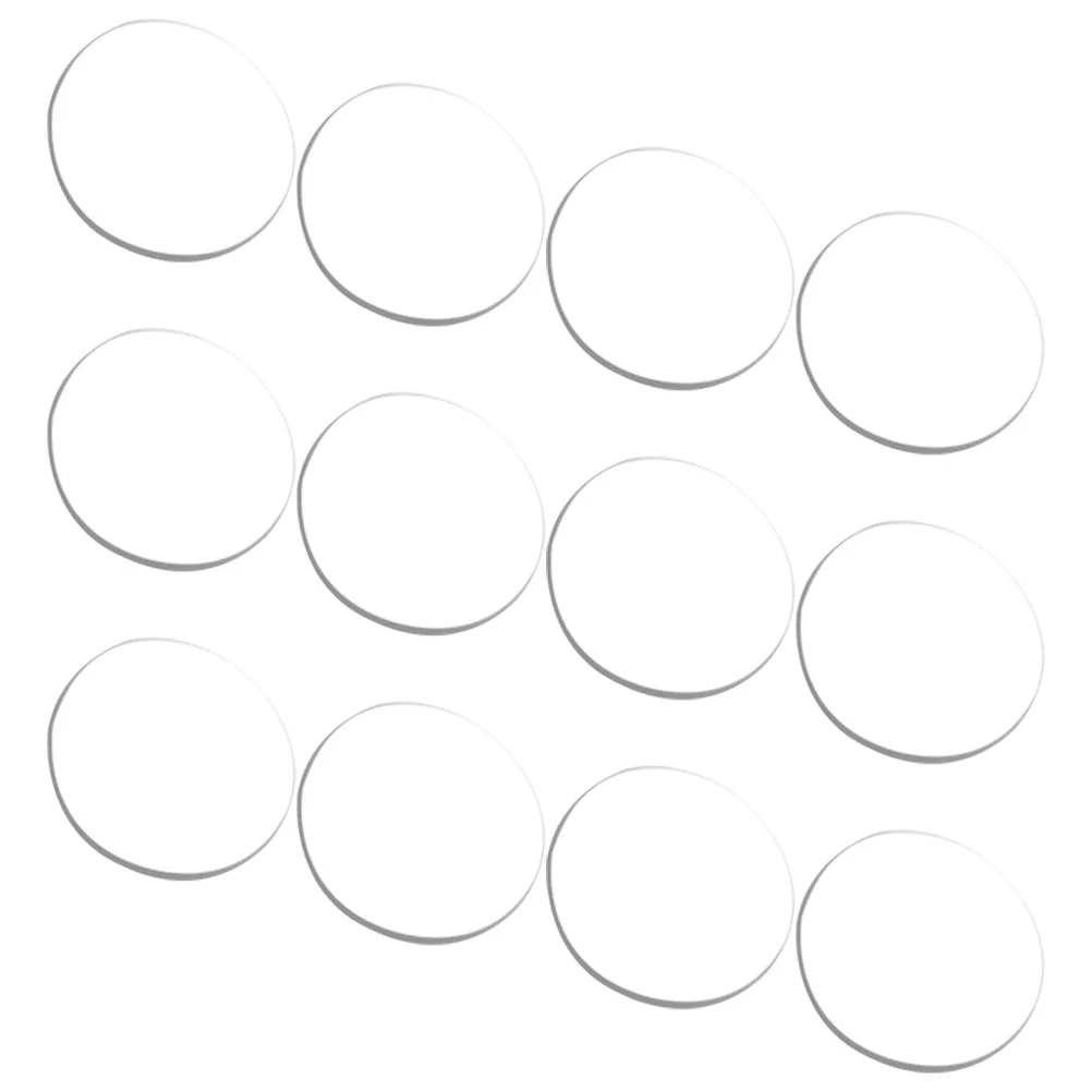 

12 Pcs Glass Table Bumpers Fully Transparent Anti Soft Rubber Spacer Clear Pad Cup Washer 20mm Diameter Easy Reuse