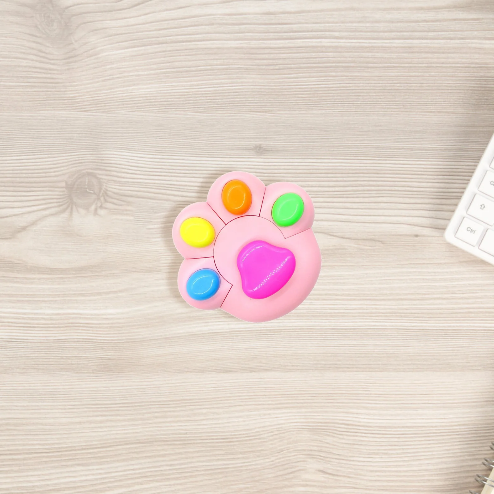 

5Pcs Cat Paw Fluorescent Highlighter Mini Kawaii Marker Pens for Students Five Study Supplies Note Taking Journaling