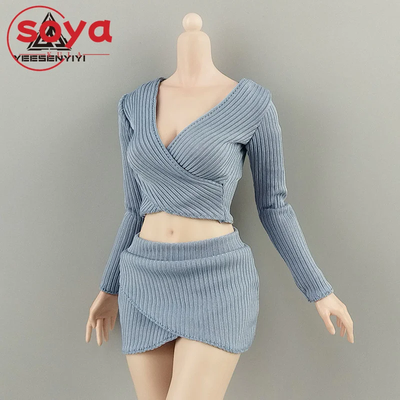 1/6 مقياس الإناث قطاع عبر طوق تنورة قصيرة الملابس نموذج صالح 12 ''ورل بوكس AT203 الجندي عمل الشكل الجسم الدمى #6