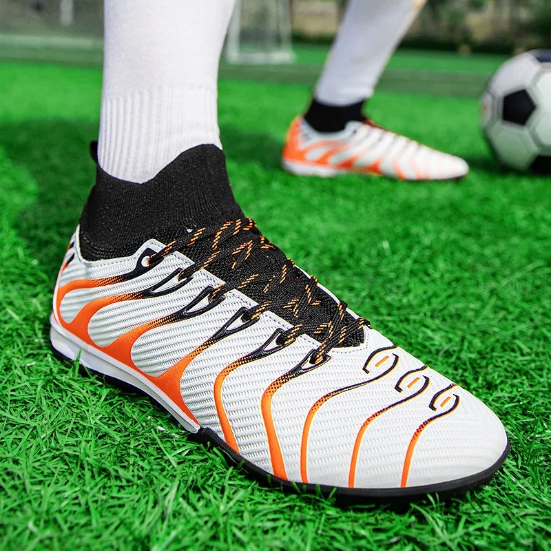 Männer Fußball Schuhe Sport FG/TF Outdoor Fußball Stiefel Training Jungen Spiel Rutschfeste Lange Spikes Stollen Indoor Futsal komfortable – Detail 17