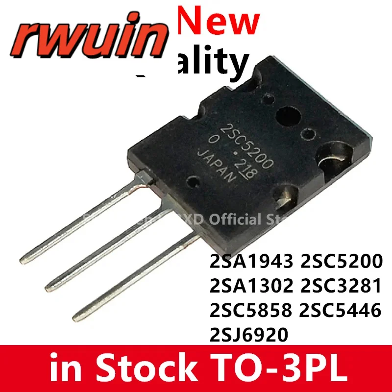 5PCS 2SC5200 TO-3P C5200 TO-3PL 5200 2SA1943 A1943 2SC5858 C5858 2SC5446 C5446 2SA1302 2SC3281 A1302 C3281 J6920 2SJ6920