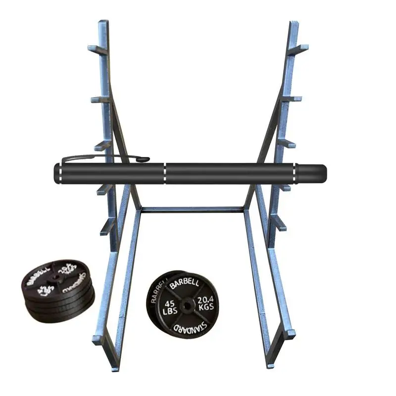 重量挙げバーベルラックペンホルダー、ミニスクワットラック、バーベルとウェイトを備えた創造的な装飾