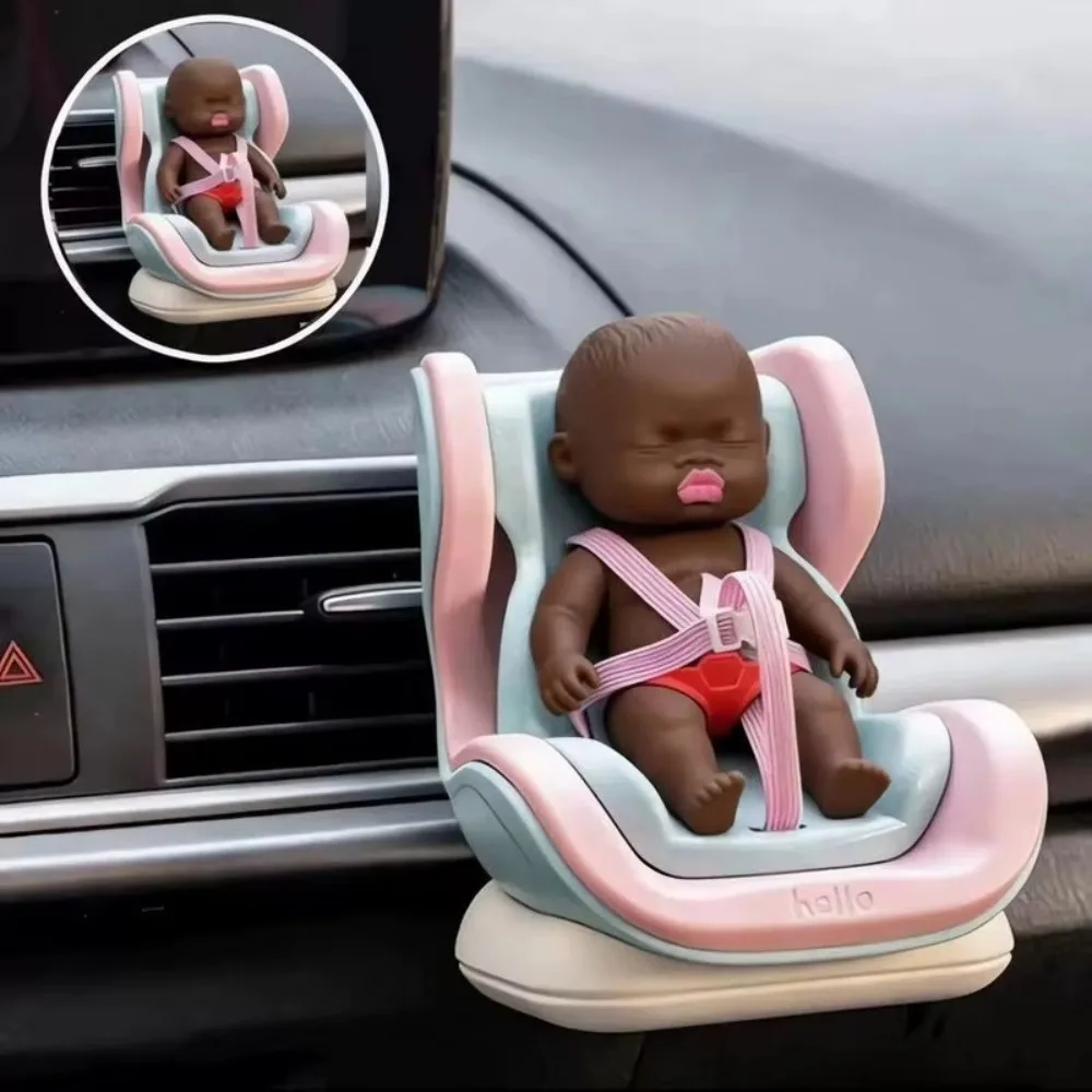 Slow Rising Doll Car Seat Elastic Belt Cartoon Chair Model Figure Safety Car Seat Magnetic Holder Kawaii Design