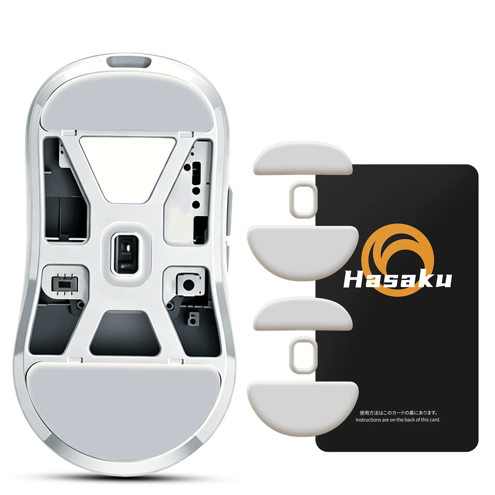 2 Sets HASAKU Rounded Curved Edges Gaming Mouse Feet Skates for Pusar X2N CrazyLight Wireless Mouse Feet Pad Replacement