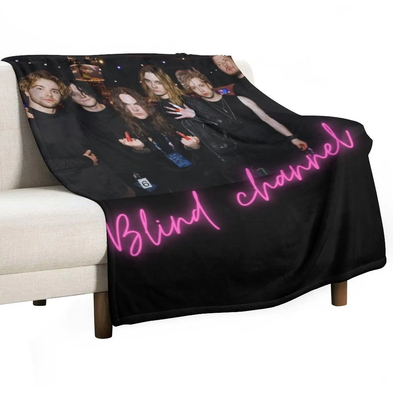 

Blind Channel Throw Blanket Sofas halloween Picnic funny gift Blankets
