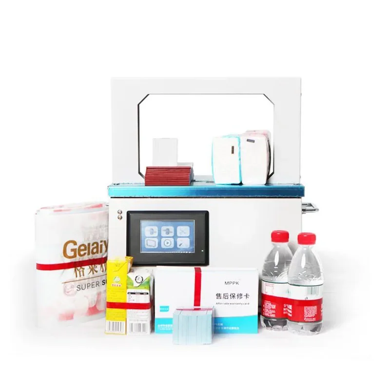 OPP Hot Melt Automatic Vegetable Binding Machine Strapping Machine Supermarket Noodle Gift Ham Sausage Packaging Machine