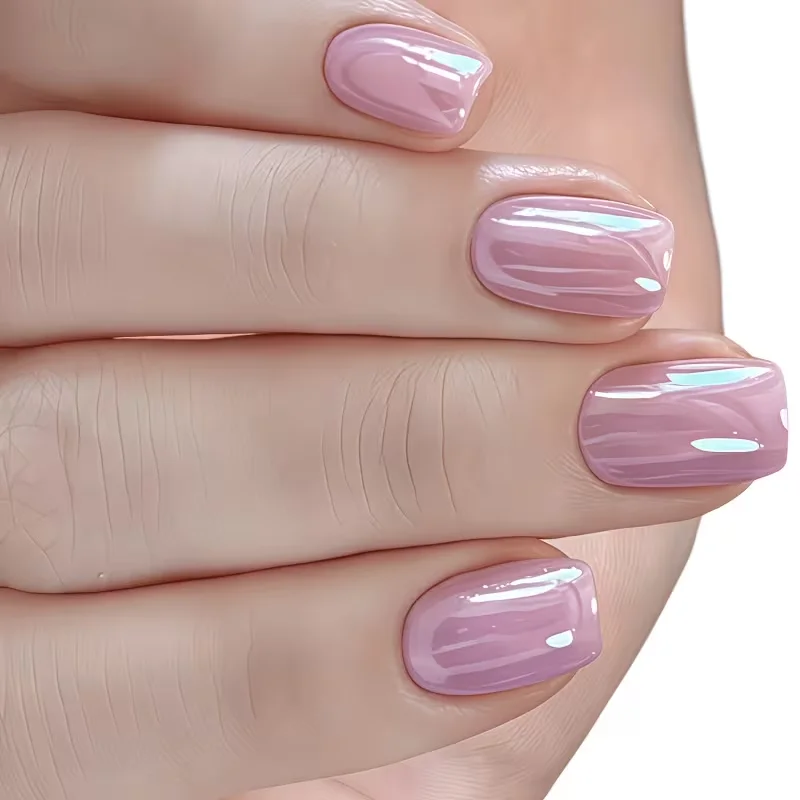Xiaoks Iridescent Polarized Powder Nail Polish Features a Soft, Translucent Base Color, with Added Iridescent Polarized Pearlescent Beads, Creating a Pink-Purple Fantasy Visual Effect When the Light Changes. Single Application Can Create a Gentle, Translucent Pink Nail Surface, and Layering Can Add a Layer of Pearlescent and Iridescent Shine The Overall Makeup Effect Is Dreamy, Suitable for Dates, Light Parties, and Other Occasions. It's Easy to DIY at Home, and after Forming a Uniform Film, It Creates a Pearlescent Iridescent Nail Surface, Making It Suitable for Personal Use or as a Gift.