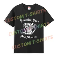2025 Men T Shirt Casual Knuckles Panheads Shovelheads Engine Shirt Harleys Chopper Frame Springer Trans T-shirt Streetwear S-3XL
