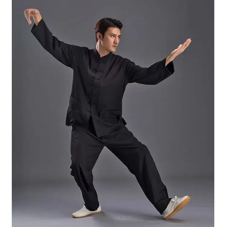 Traditional Tai Chi Costume Men Women Four Seasons Cotton Linen Morning Exercise Martial Suit Vintage Zen Meditation Yoja Shirt - Image 5