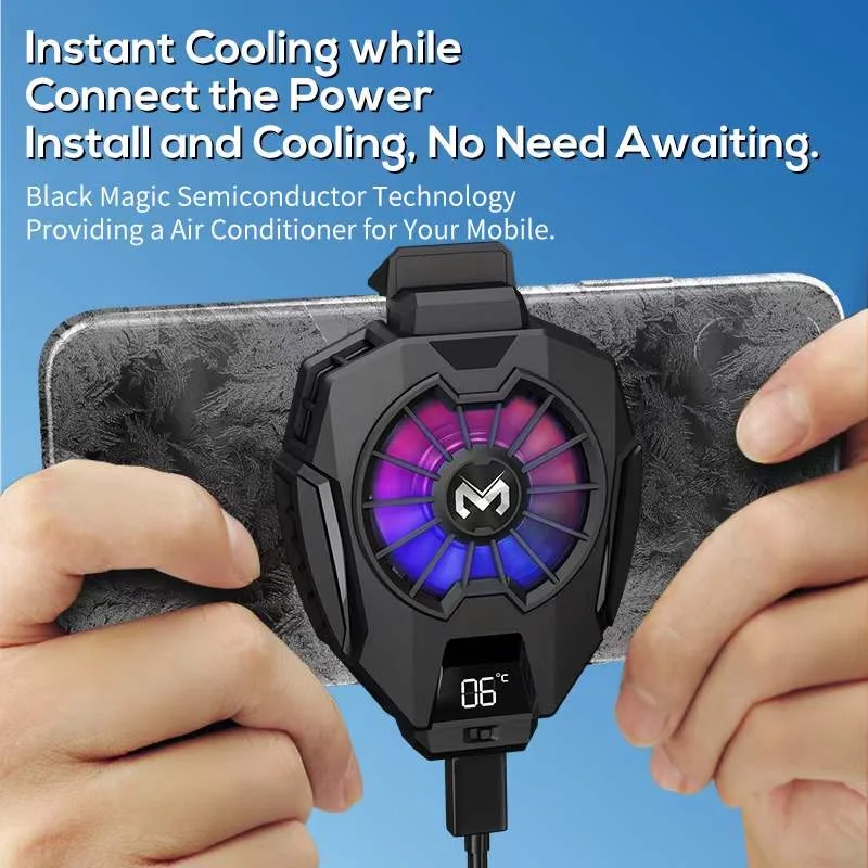 MEMO DL05 Mobile Phone Cooler Cooling Fan Radiator For PUBG iPhone Gaming Cooler System Cool Heat Sink For Smartphones Tablets