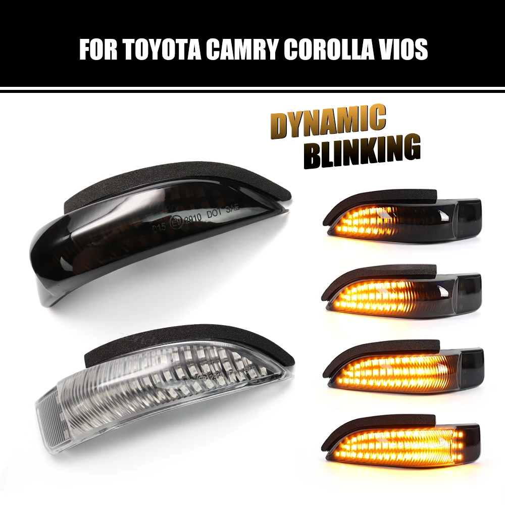 LED Dynamic Turn Signal Side Mirror Sequential Light For Toyota Yaris Prius Vios Corolla Scion IM Campr Venza Avalon RAV4 Etios