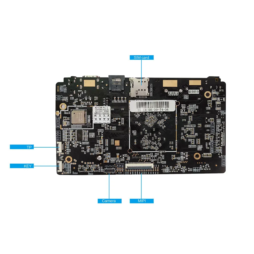 ROCKCHIP RK3566 Android Board Core Board Memory 2GB 1TOPS مع منفذ إيثرنت التكيف 10/100M HD 4K Developer AI لعلبة الصندوق