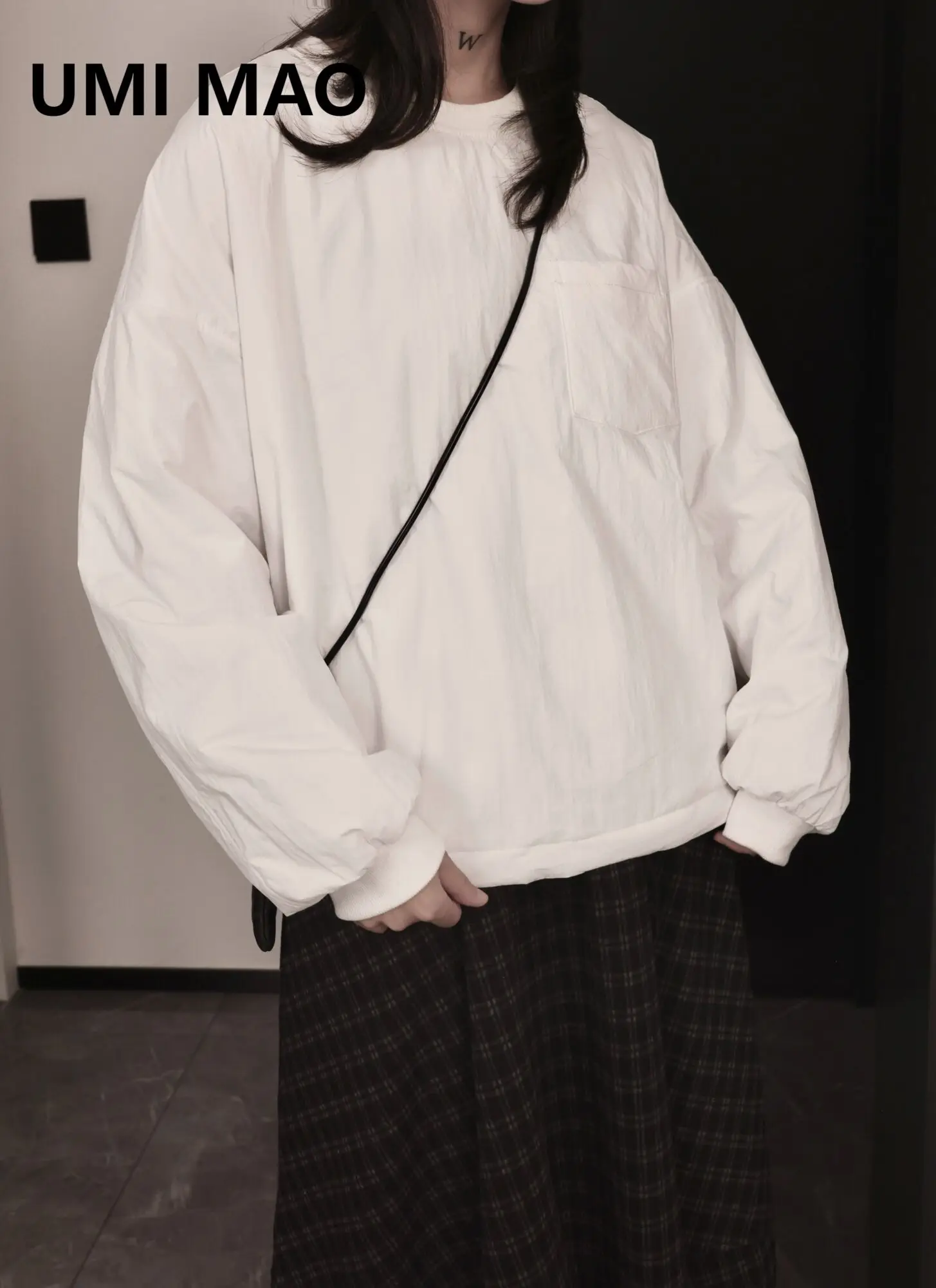 

UMI MAO Yamamoto Dark Cotton Jacket Women Thickened Autumn Winter Loose Fit Coat Femme Y2K Casacos Feminino