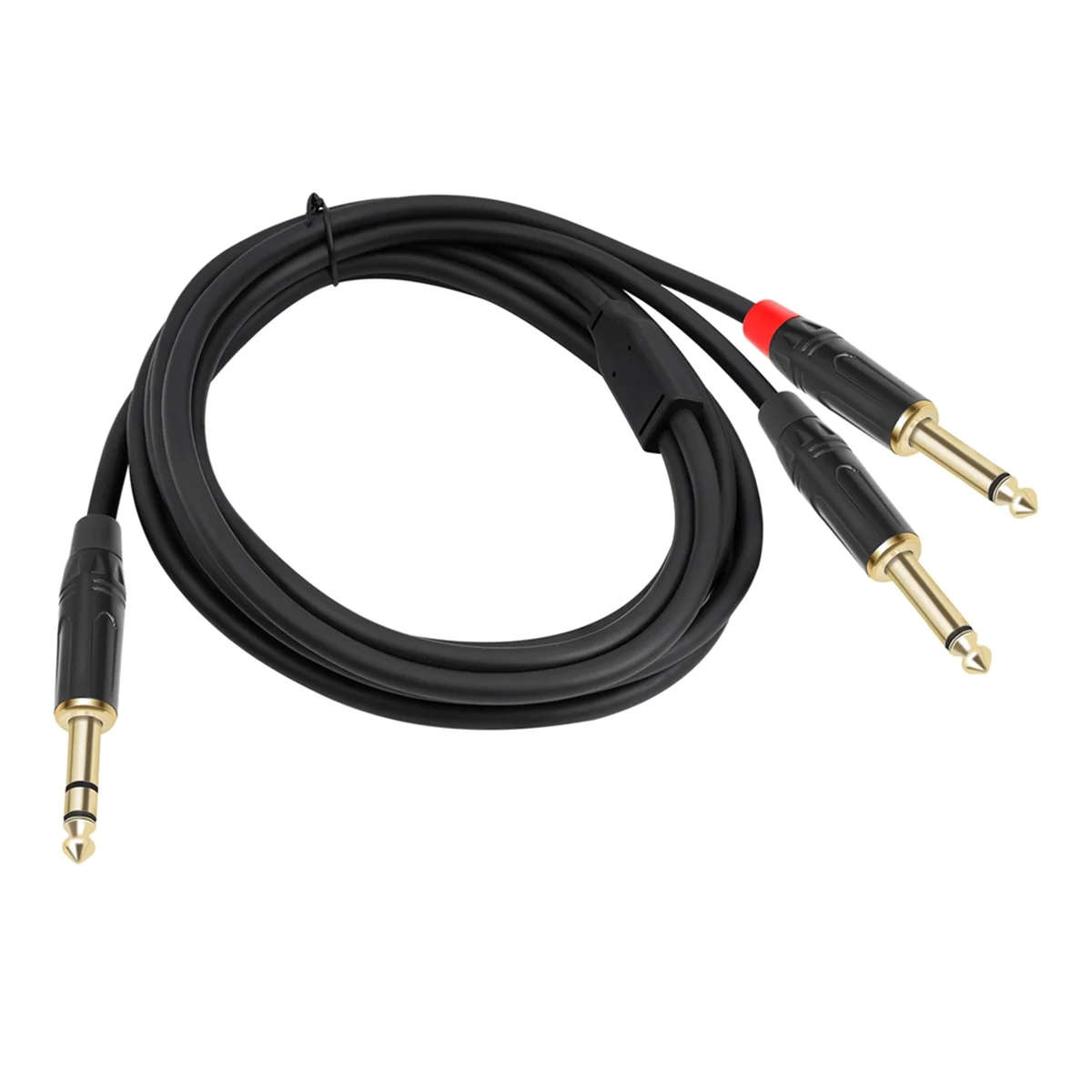【Cable】 6.35mm Stereo to 2 Mono 6.35 Male Mono Y-Splitter Insert Cable 1/4 Inch Male Jack to Dual 1/4inch 6.5 Male Audio Cable A