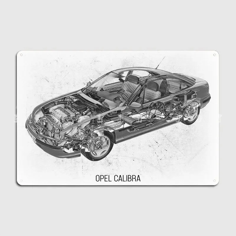 Opel Calibra Poster Metal Plaque Cinema Kitchen Club Bar Printing Plaques Tin Sign Posters