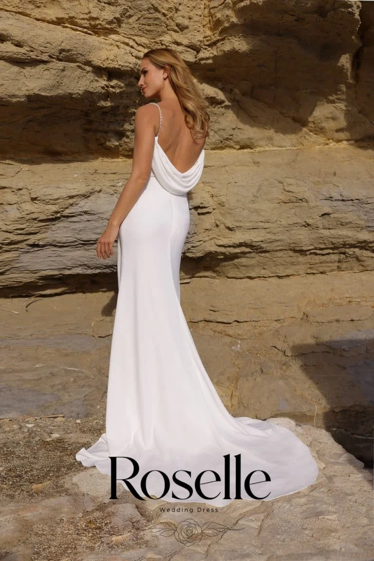 ROSELLE Modern Spaghetti Strap Sweetheart Mermaid Wedding Dress Bead High Side Slit 2026 Bridal Gown Customized Vestido De Novia