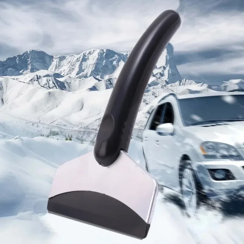 Grattoir à glace en acier inoxydable pour pare-brise de voiture, pelle à neige, nettoyeur de cuisine, couteau à raclette, outils de livres de neige