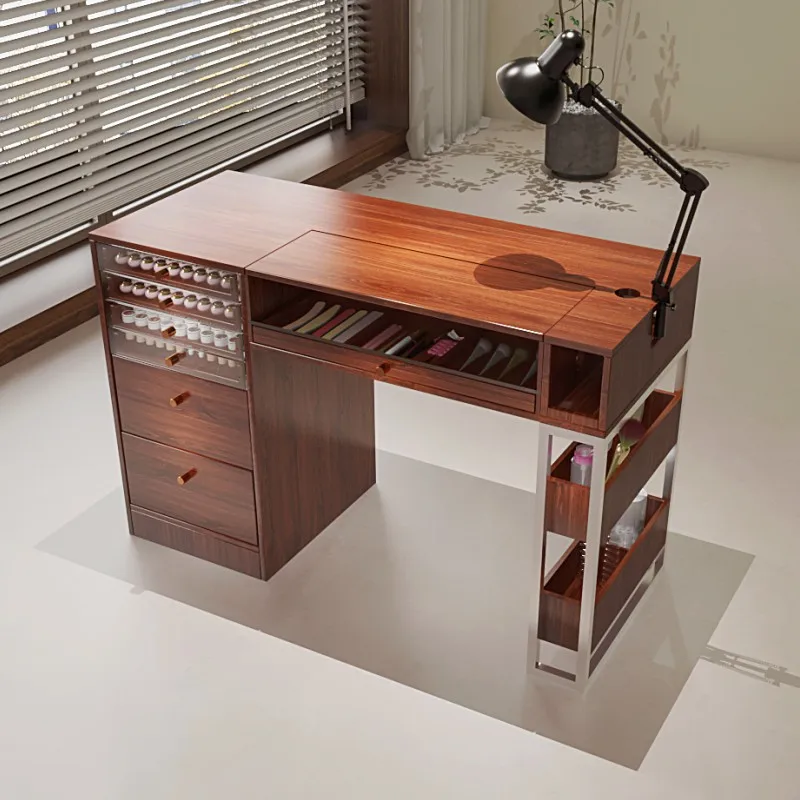 Economical Japanese-Style Ins Nail Art Tables Double Manicure Chair Suite for Internet Celebrity Nail Art Shops