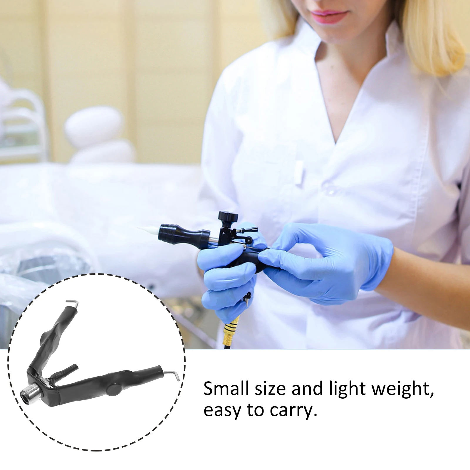 

Tattoo Hook Line Conversion Head Wire Adapter Machine Accessory Supply Clip Cord Durable Easy to Use Small Size