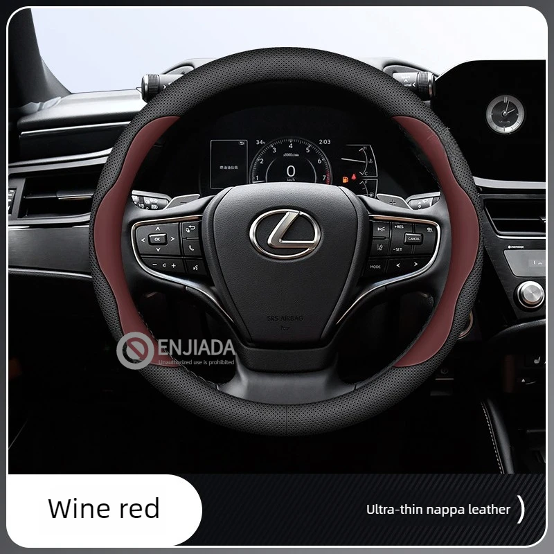 Leather Car Steering Wheel Cover for Lexus ES RX Lbx NX NX350h RX350 RX350h NX350h RX500h Universal Round Interior Accessories