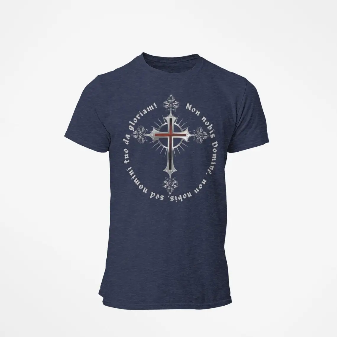 Knights Templar Cross and Creeds Rare Religious Christian Crusader T-Shirt 100% Cotton O-Neck Short Sleeve Casual Mens T-shirt