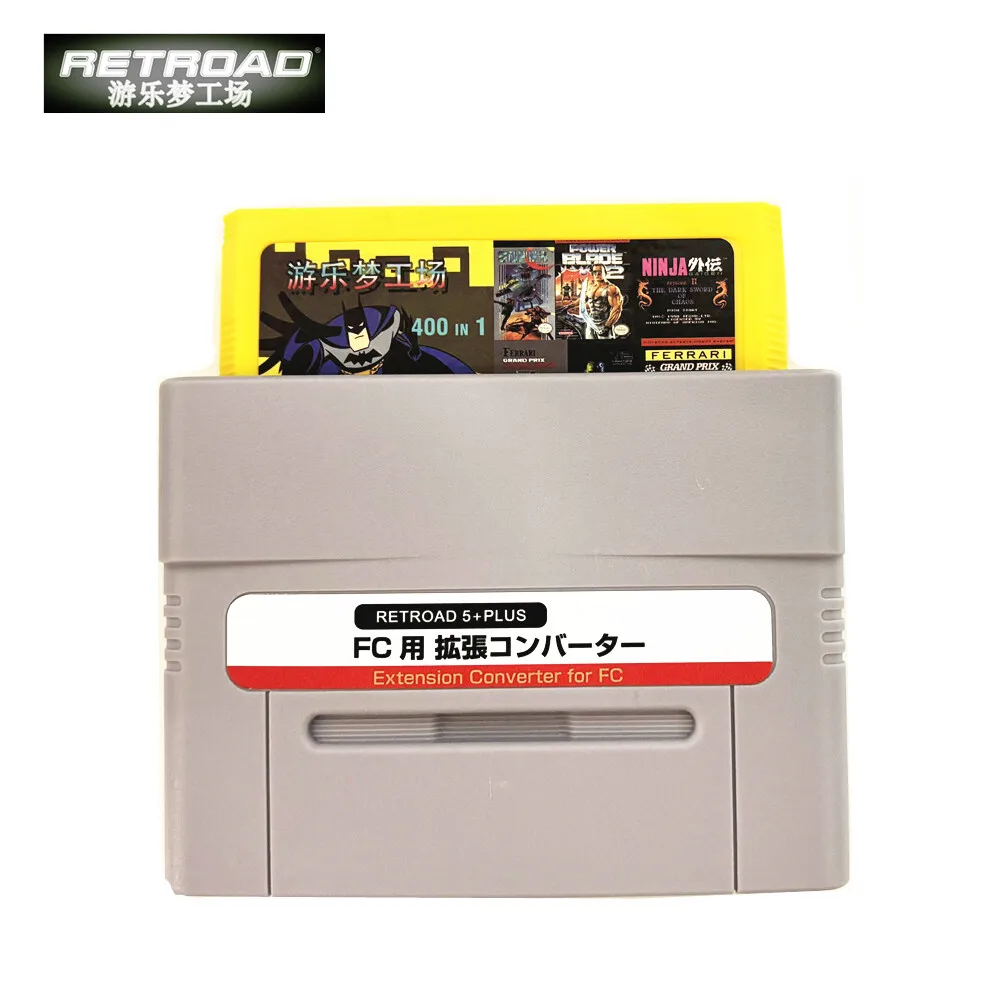 RETROAD FC Extension Converter for 16 bit SFC/SNES super Nintendo game console, play 8bit FC/Dendy games on SFC/SNES console