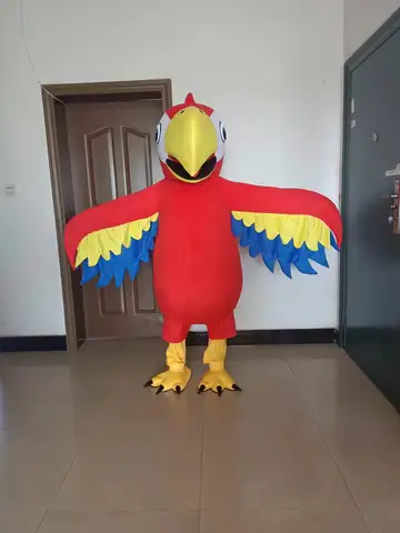 Disfraz de mascota loro pájaro Cosplay carnaval muñeca de dibujos animados Anime fiesta de cumpleaños actuación disfraces de Halloween para adulto Fursuit