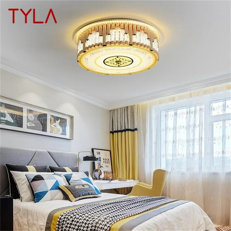 

TYLA Crystal Ceiling Lighting Postmodern Luxury LED Lamp Fixtures Home For Dining Room Decoration