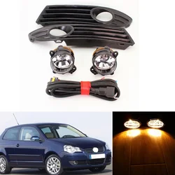 Front Haogen / LED Fog Lamp Light With 9006 bulbs / Grille /Wire For VW Polo 9N3 MK4 Facelift 2005 2006 2007 2008 2009 2010