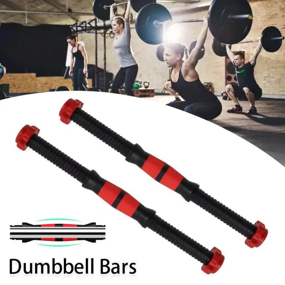 New PVC Dumbbell Bar Fitness Equipment Home Gym Accessories Barbell Buckle Durable Spin-Lock Collars Threaded Dumbbell Handles