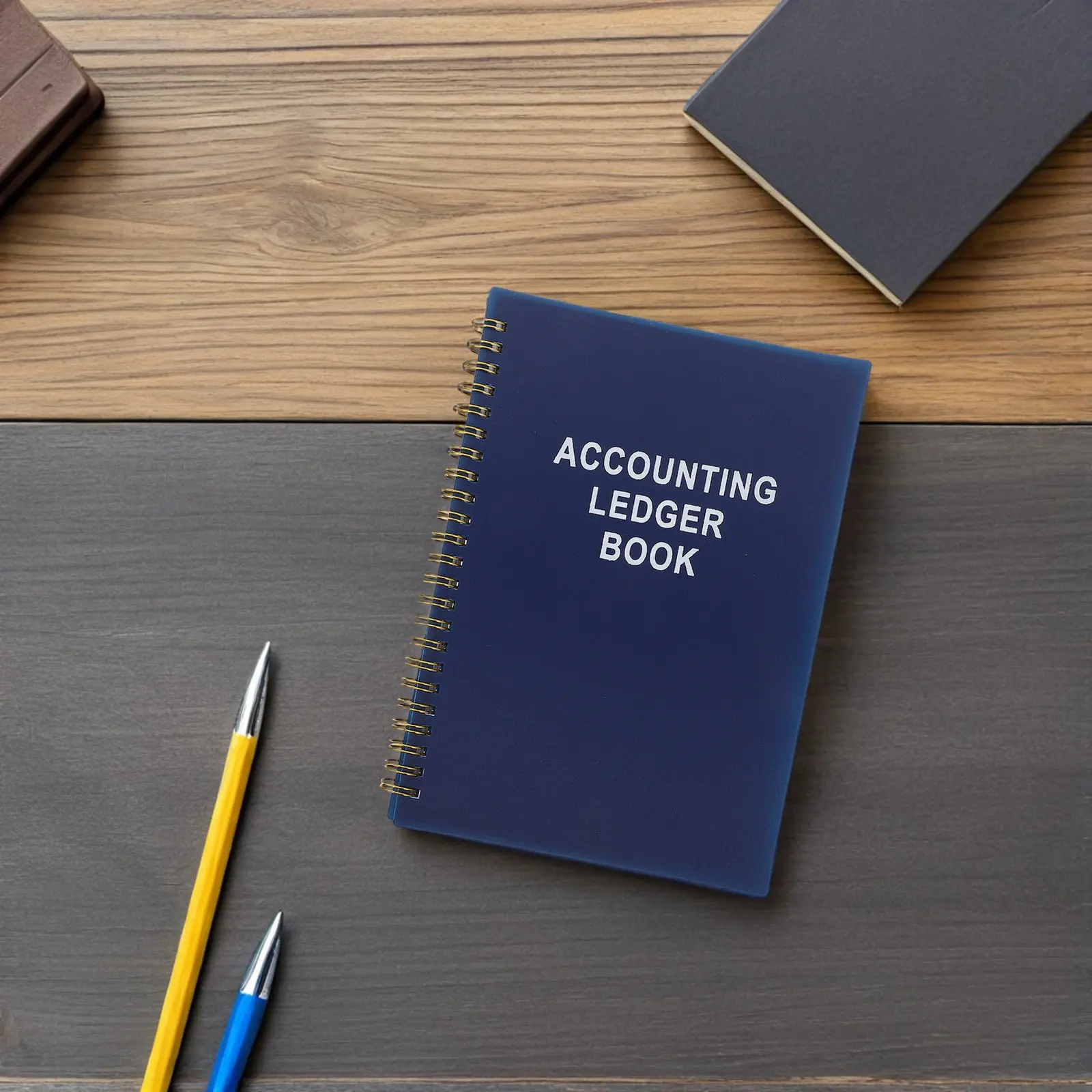 Accounting Ledger Book 8.5x6 Spiral Binding Expense Tracker Notebook Personal Finance Log Home Business Income Expense Record