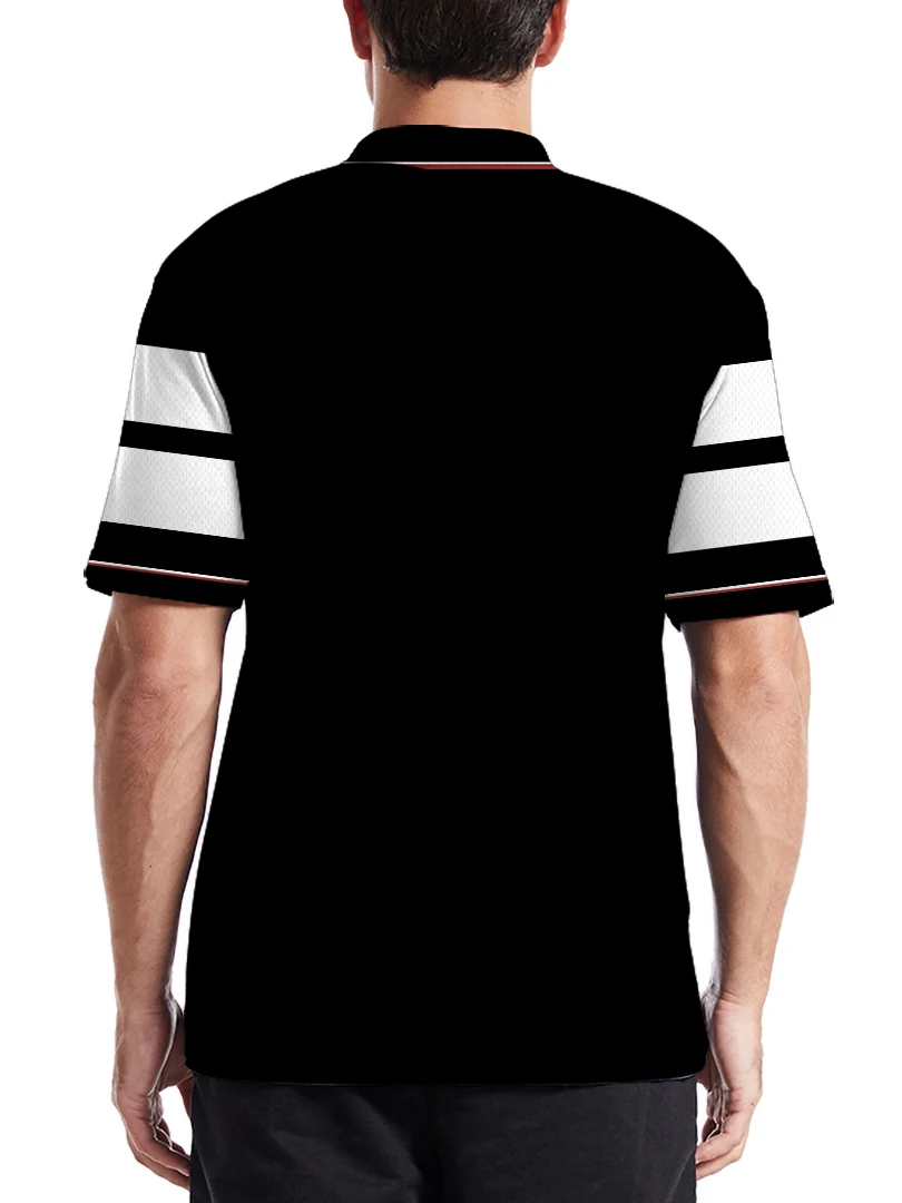 2026 Summer New Style Men's Short-Sleeved Polo Shirt With 3D Letter Pattern Print Street Casual Fashion Breathability