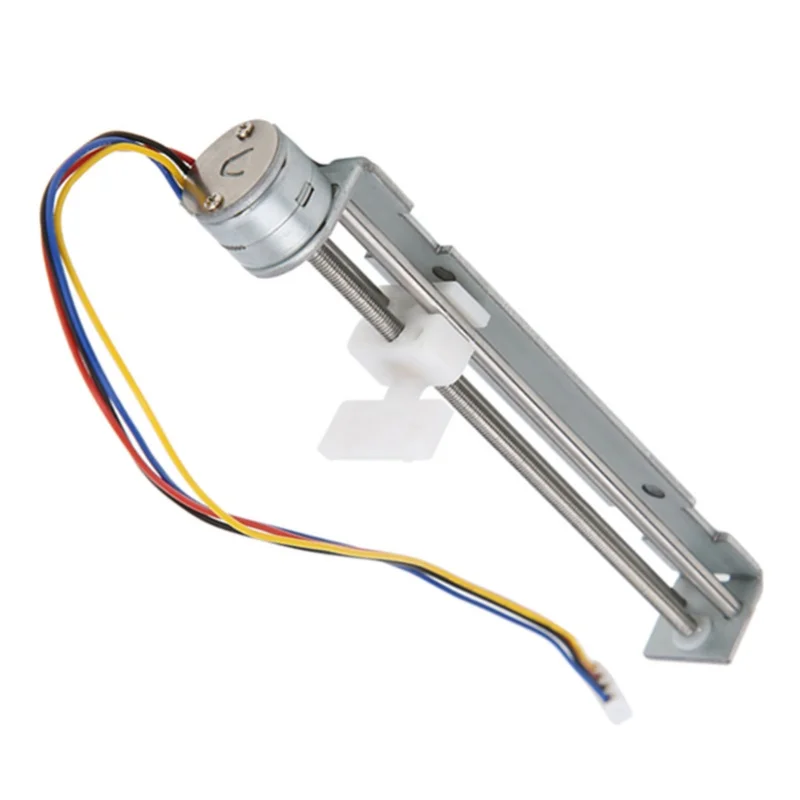 2-фазный 4-проводной линейный шаговый двигатель, винтовой направляющий стол, напряжение привода 4–9 В 18 °   Шаговый угол