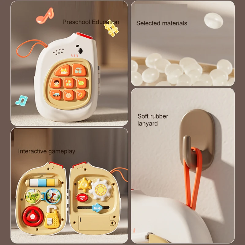 Giocattoli per bambini bambini Cute Music Phone occupato Board Puzzle macchina per la prima educazione regalo di compleanno set di giocattoli di natale che giocano a giochi di apprendimento