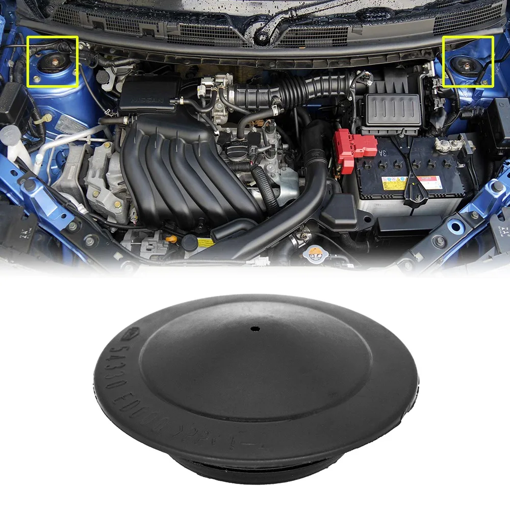 2Pcs Front Suspension Cap Mount Top Cover Waterproof 54330ED000 C11 for Nissan Versa Tiida Latio Dodge Trazo Dustproof