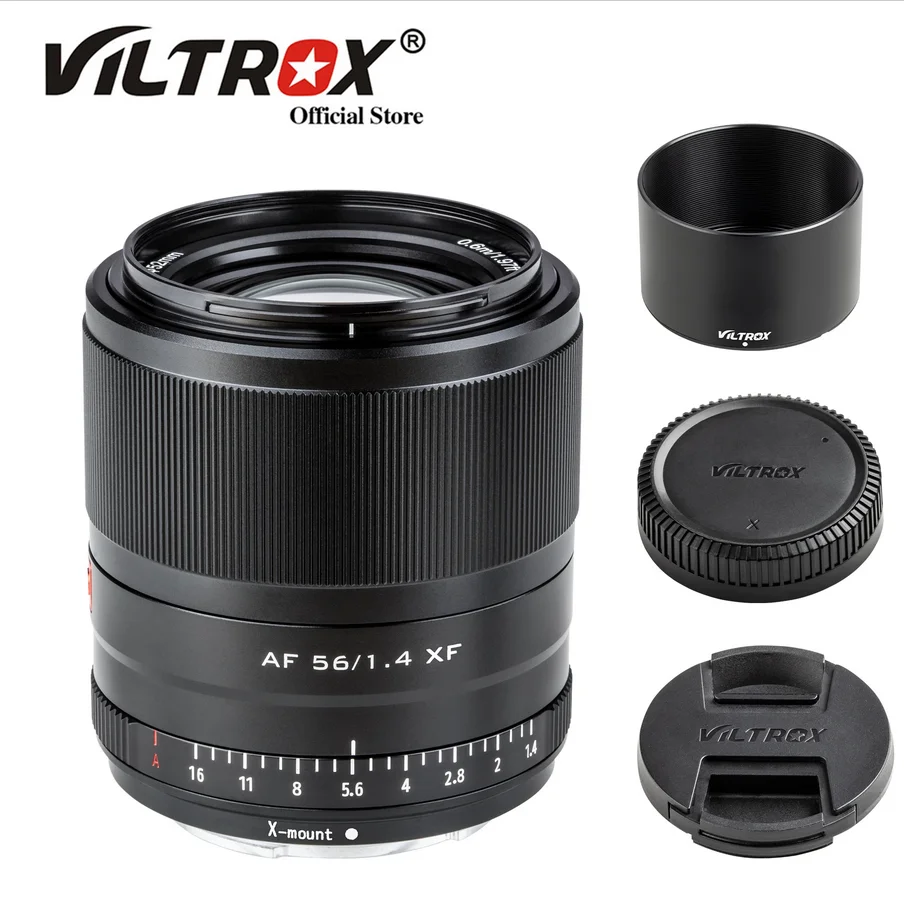 Viltrox 56mm F1.4 Fuji X Lens Auto Focus APS-C Portrait Large Aperture Telephoto for Fujifilm Fuji X Mount Camera Lens X-T2 X-E3