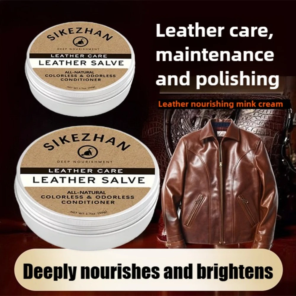 Lederpflegebalsam, Lederreinigungscreme, Lederpflegebalsam, wasserdichte Lederjacken-Conditioner für Taschen, Möbel, Schuhe