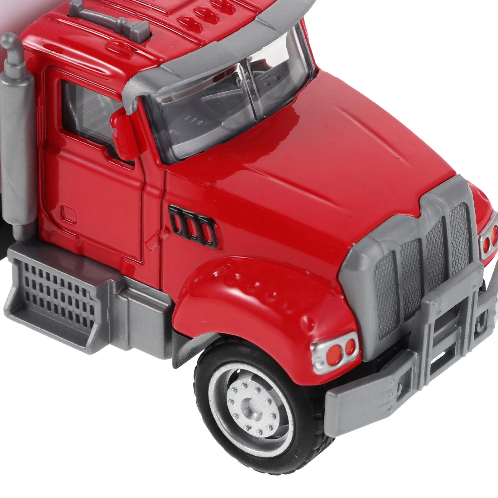 Semi Truck Diecast Construction Vehicle Realistischer 15,5 cm reibungsbetriebener Transportträger Container Truck Kinder-Druckguss-Trucks