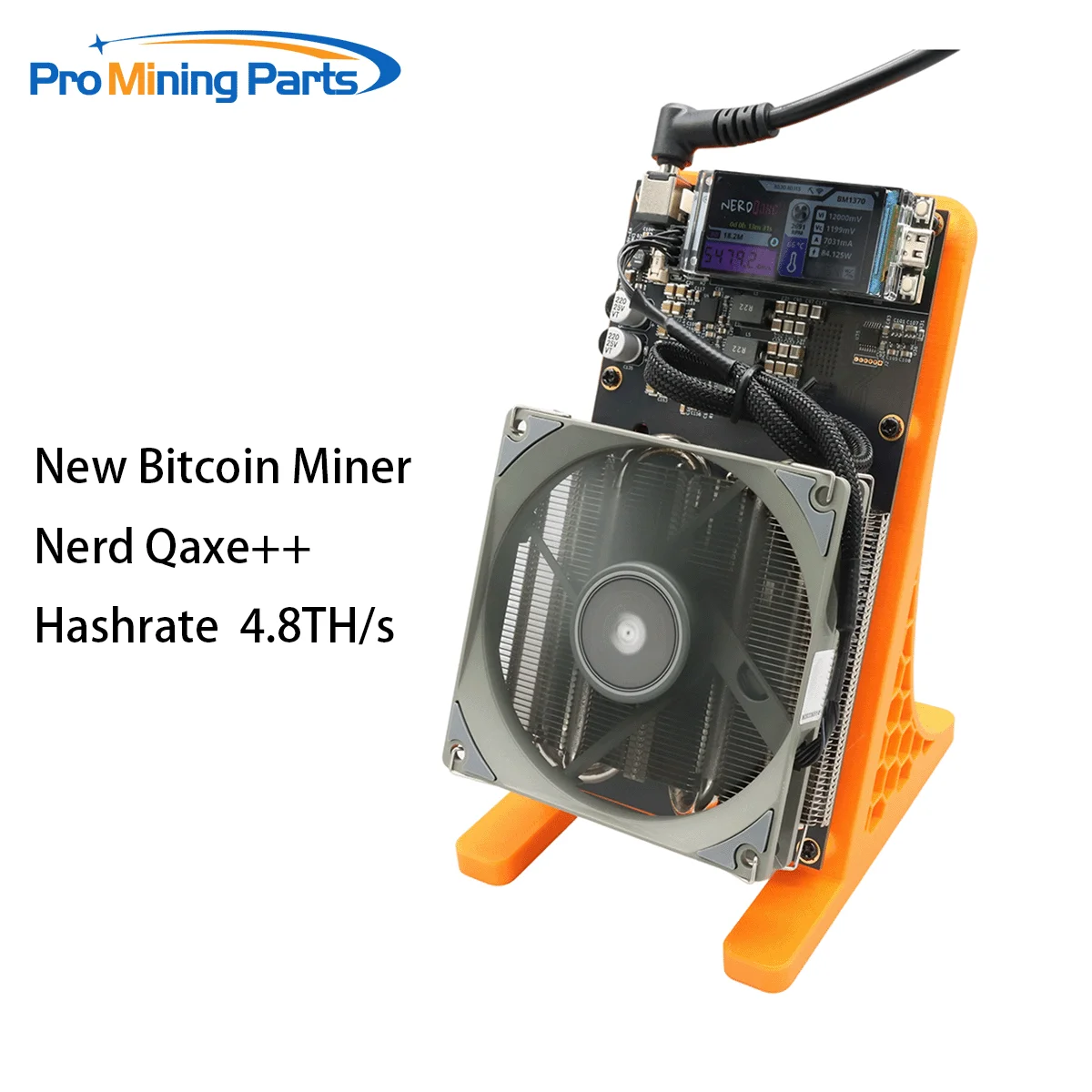 

Bitaxe NerdQaxe++ 4.8TH/s 75W Bitcoin Miner Solo Miner BM1370 ASIC Chips BTC Crypto Mining With Power Supply Home Office Use