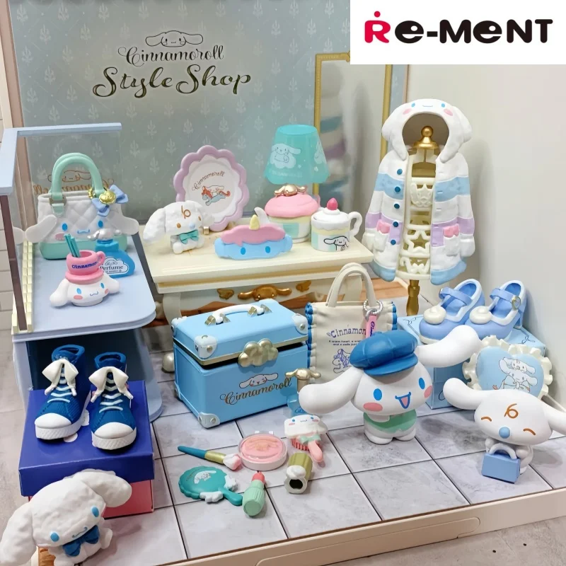 

Re-Ment Sanrio Big Ear Dog Fashion Miniature Scene Model Trendy Play Collection Ornament Red Handicraft Action Figure Toy