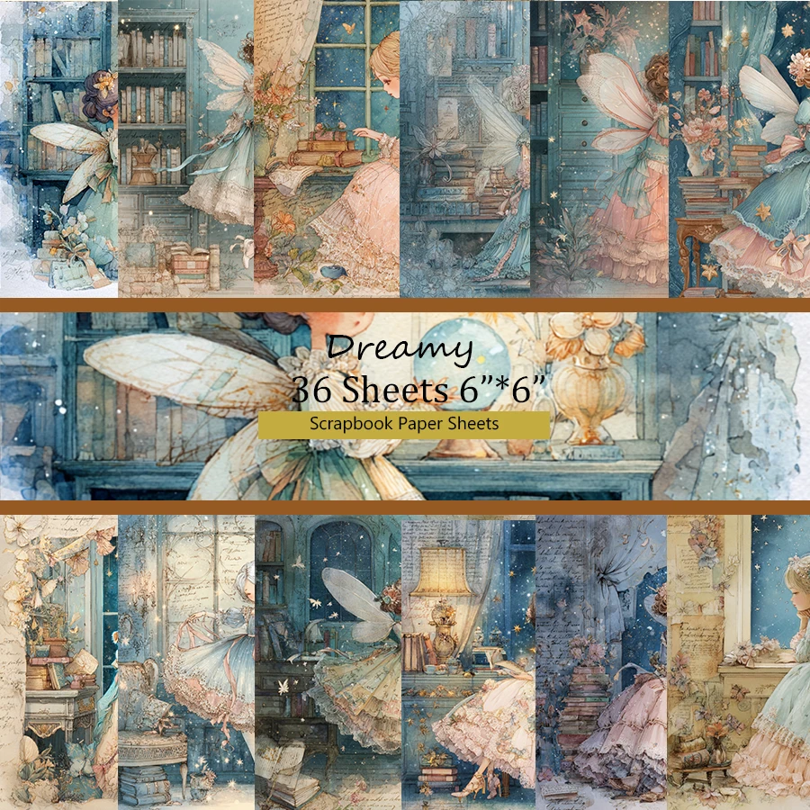 

36 Sheets 6"x6" Scrapbook Paper Pack: Vintage Floral/Map Prints for Scrapbooking, Origami & Junk Journal .