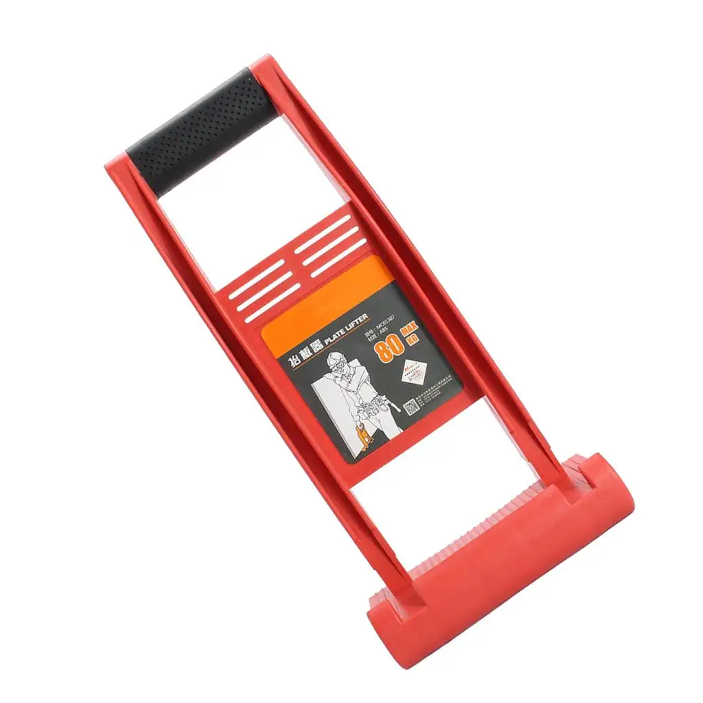 Panel Carrier Gripper ABS Red Handle Lifting Tool Jack for Sheet Carrying in Construction and Home Renovation