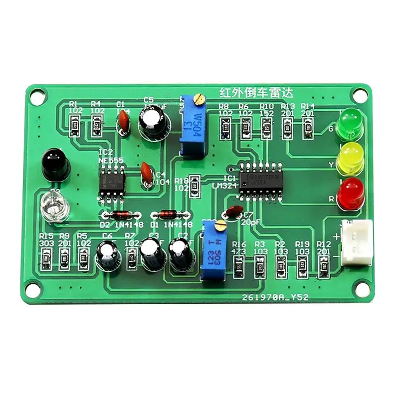 SMD Infrared Reversing Radar Practice Soldering Kit Welding Training Board For Arduino DIY EK1950