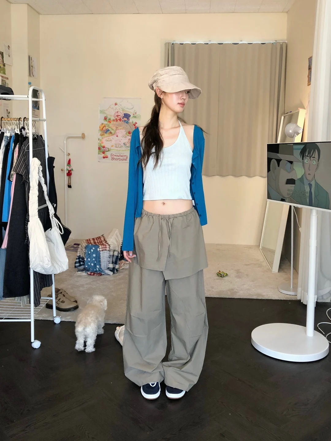 

Повседневные женские брюки в стиле пэчворк с эластичным поясом, свободные, стройнящие, прямые, с эффектом двухслойности (имитация юбки), длинные брюки