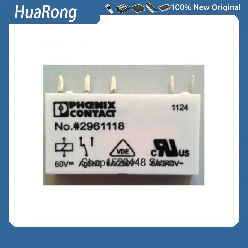 New 100% 5-10PCS relay  No.2961105 ART-NR.2961121 2961105 ART-NR.2961105 No.2961121 2961121 24V 6A  No.2961118 60V 2961118 PIN5