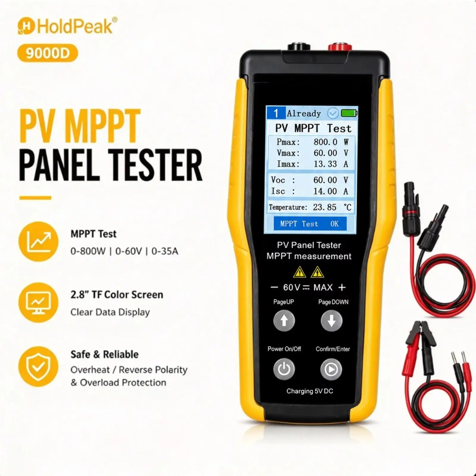 9000D 800W MPPT PV Tester 60V35A 2.8