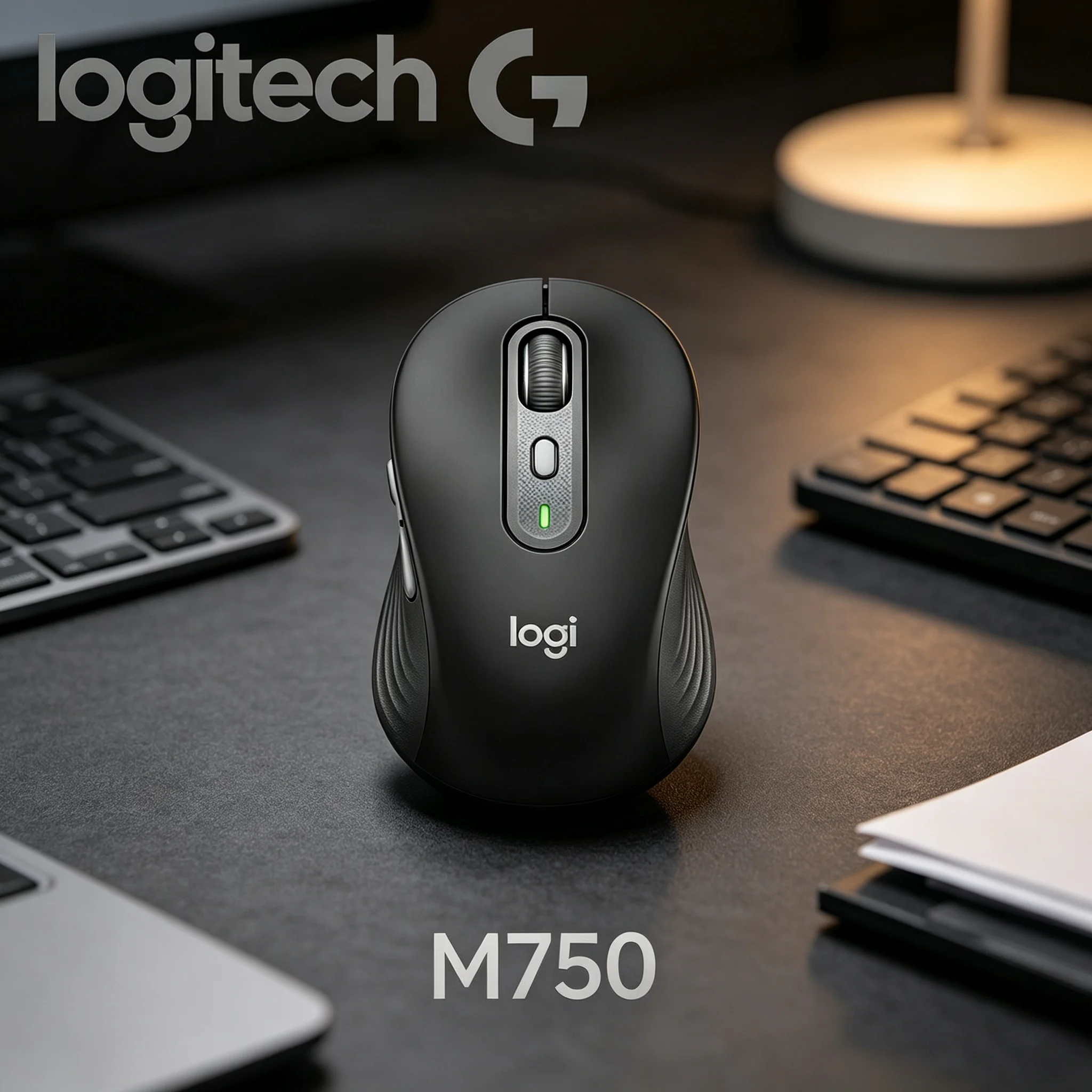Logitech M750 Dual‑Mode Connect Wireless Mouse One‑Tap Device Switch For Working On PC Laptop Tablet At Home Office