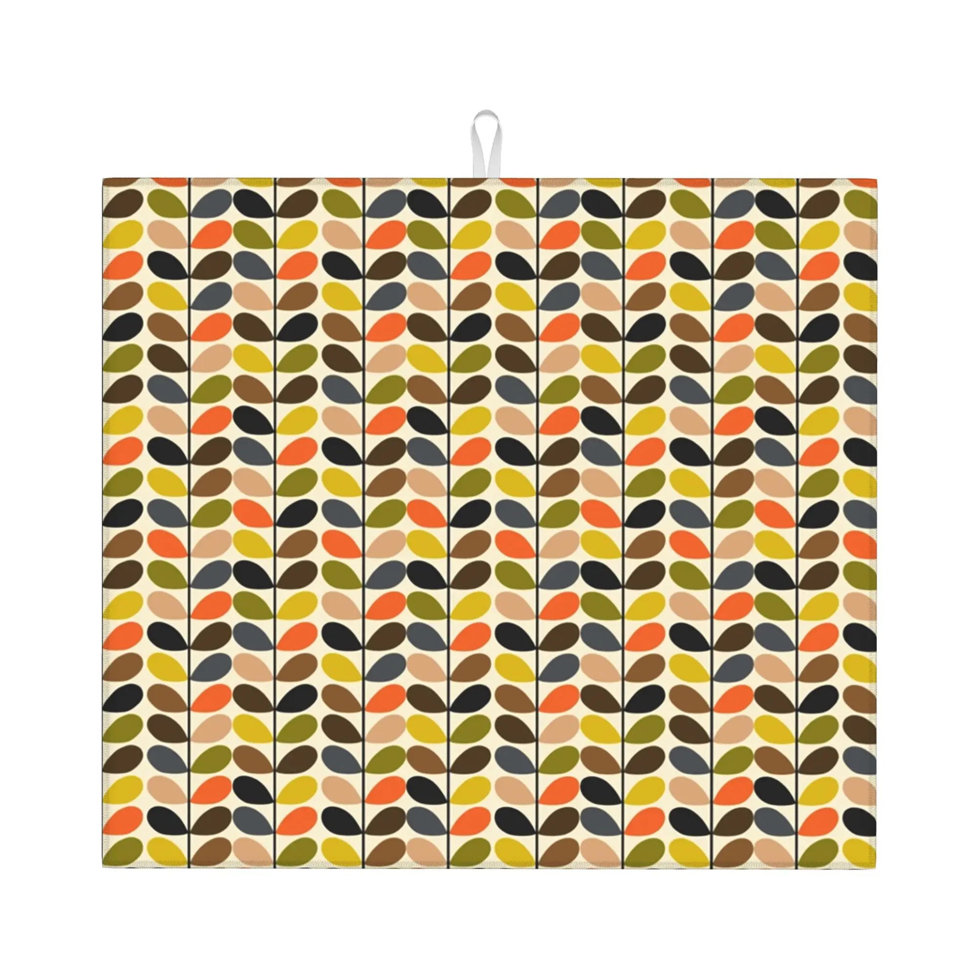 Orla Kiely Non‑Slip Waterproof Absorbent Barware Tableware Oil Proof Reusable Scandinavian Flower Bathroom Drying Mat Kitchen