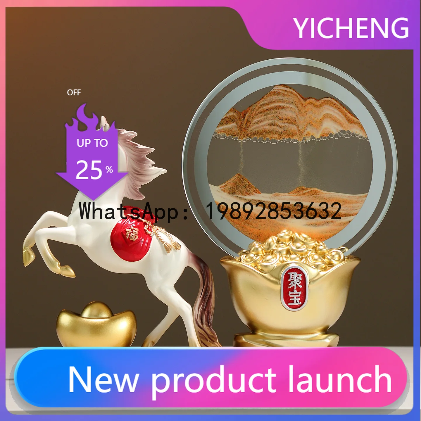 

Hys quicksand treasure bowl ornament - home decor for living room, tv cabinet decoration, housewarming & opening ceremony gift